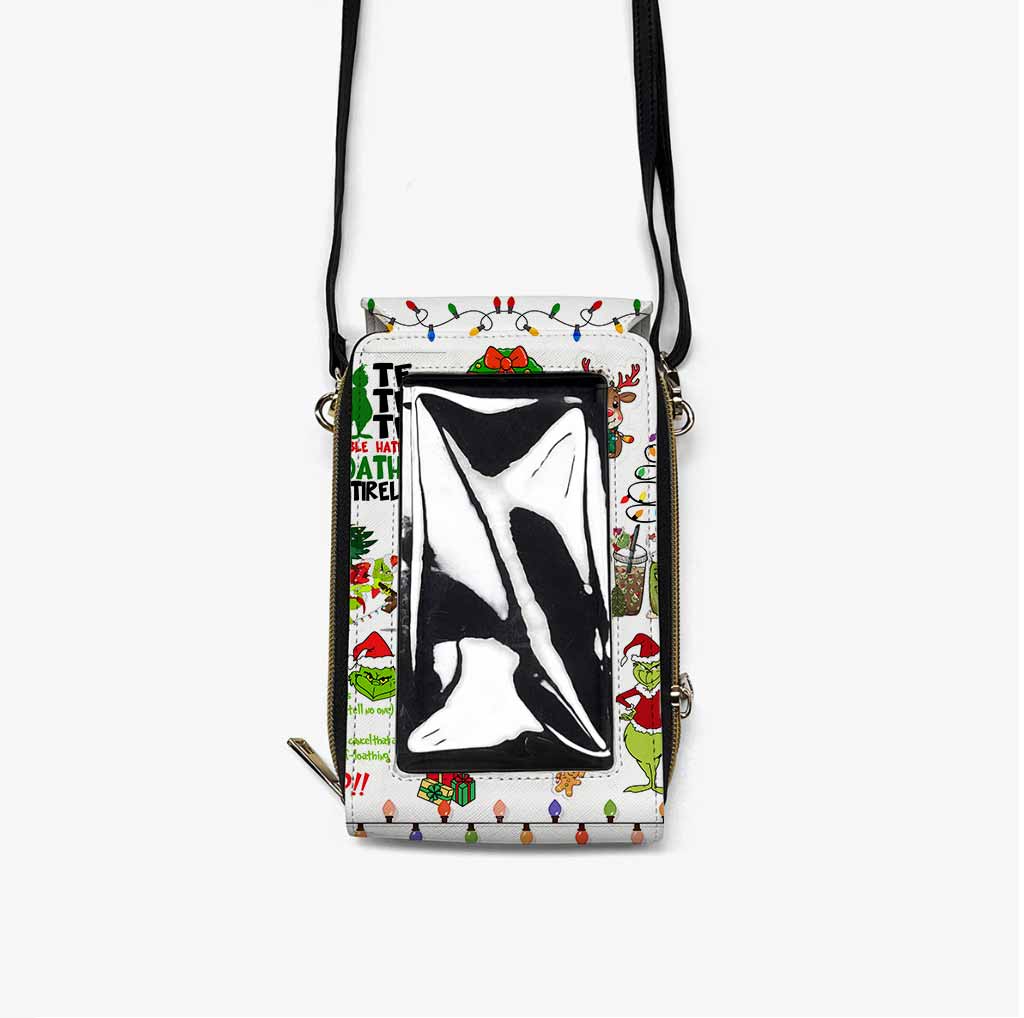 Grinch Hate Loathe Entirely Mobile Phone Chest Bag
