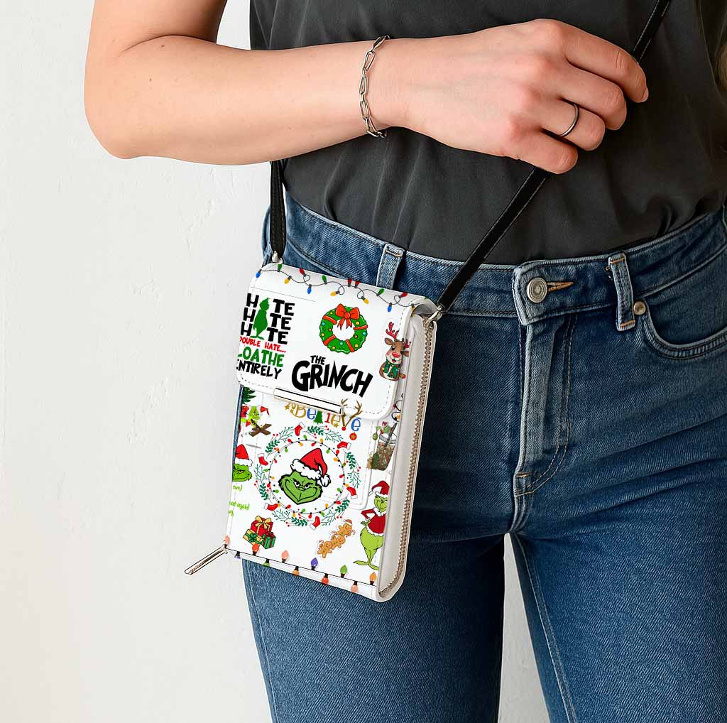 Grinch Hate Loathe Entirely Mobile Phone Chest Bag