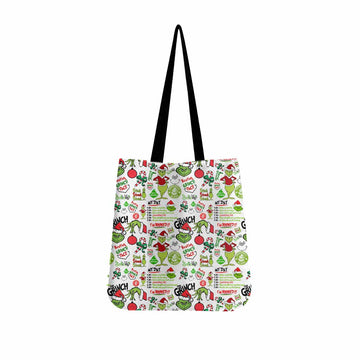 Grinch My Day I'm Booked Canvas Tote Bag