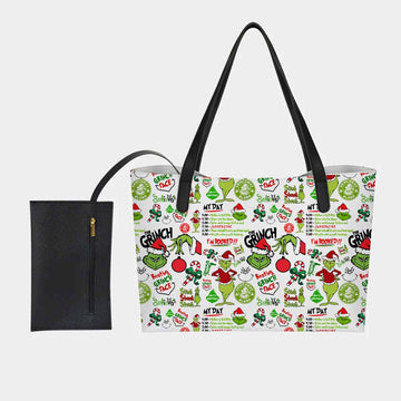 Grinch My Day I'm Booked Hand Bag and Mini Purse Set