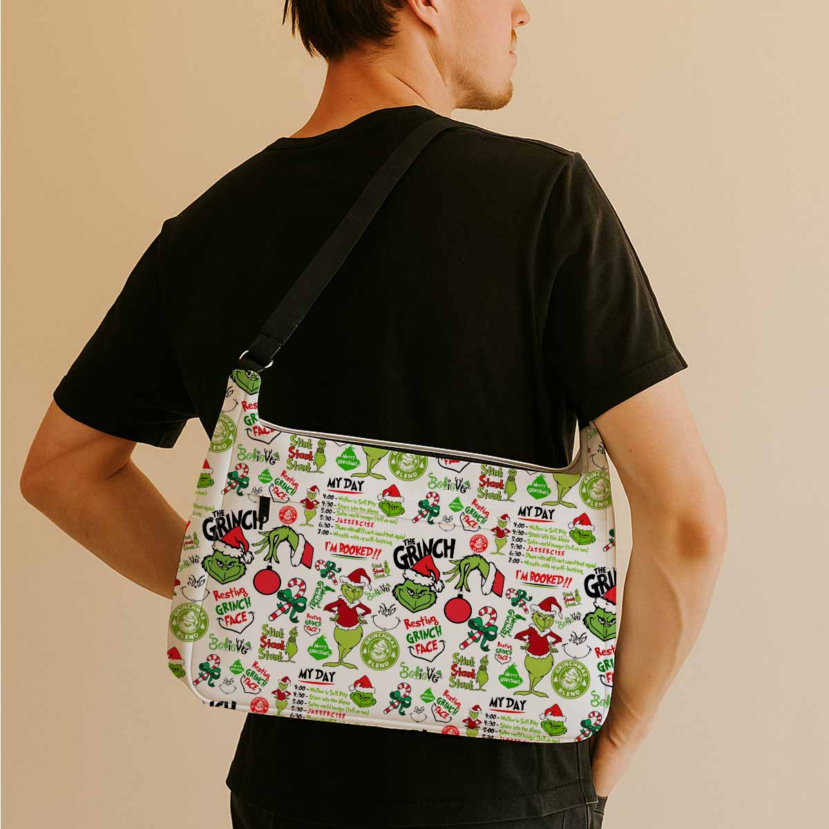 Grinch My Day I'm Booked Messenger Bag
