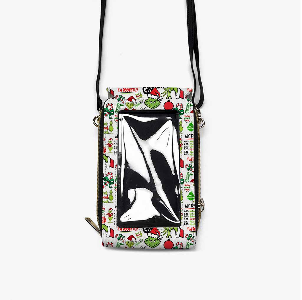 Grinch My Day I'm Booked Mobile Phone Chest Bag