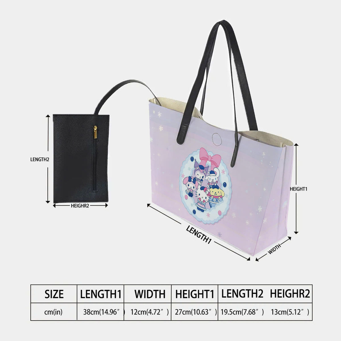 Hello Kitty Friends Hand Bag and Mini Purse Set - Image 1