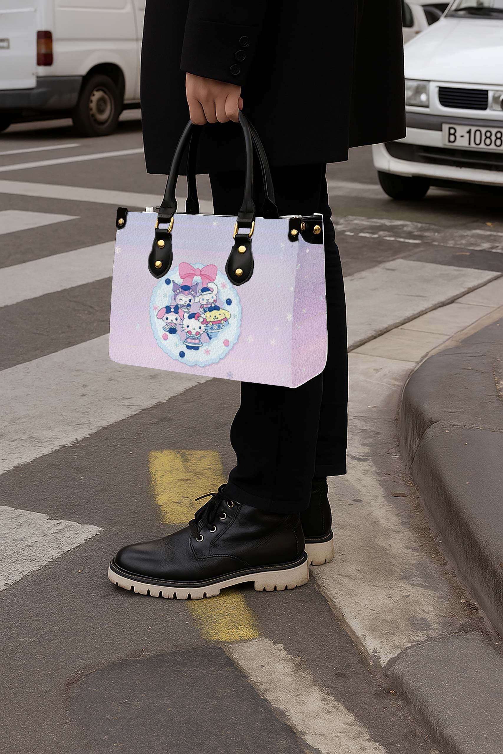 Hello Kitty Friends Women Tote Bag with Black Handles - Image 5