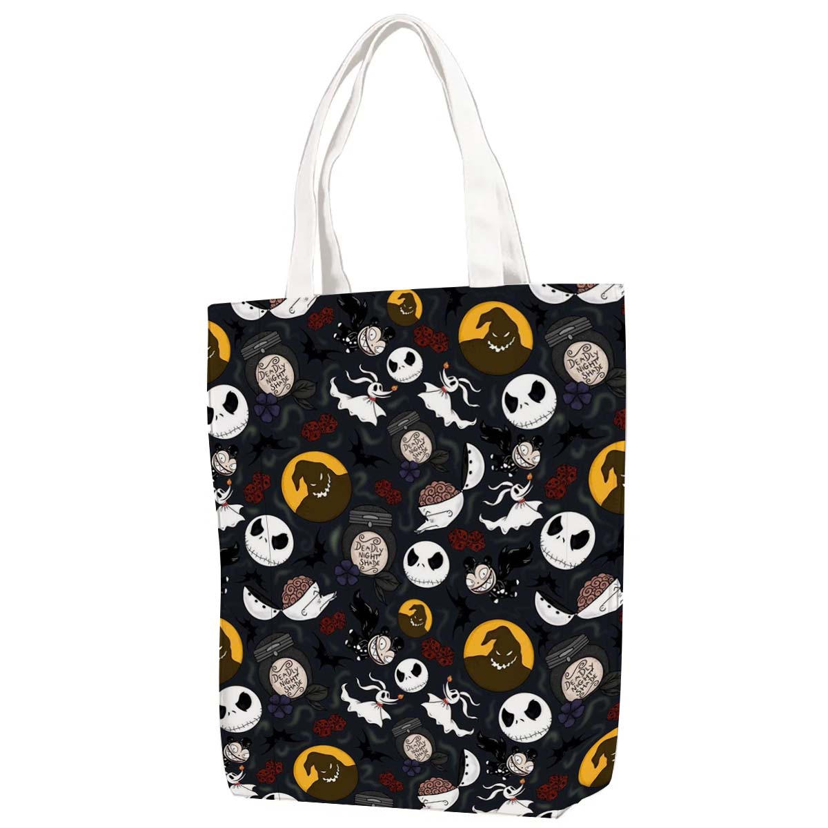 Jack Skellington & Oogie Boogie Canvas Bag with Shoulder Strap - Image 1
