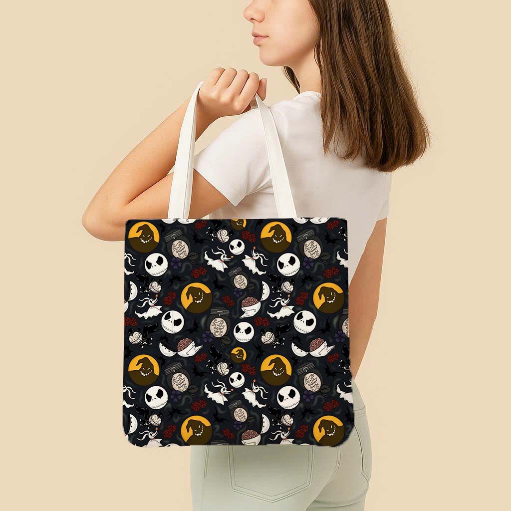 Jack Skellington & Oogie Boogie Canvas Bag with Shoulder Strap - Image 5