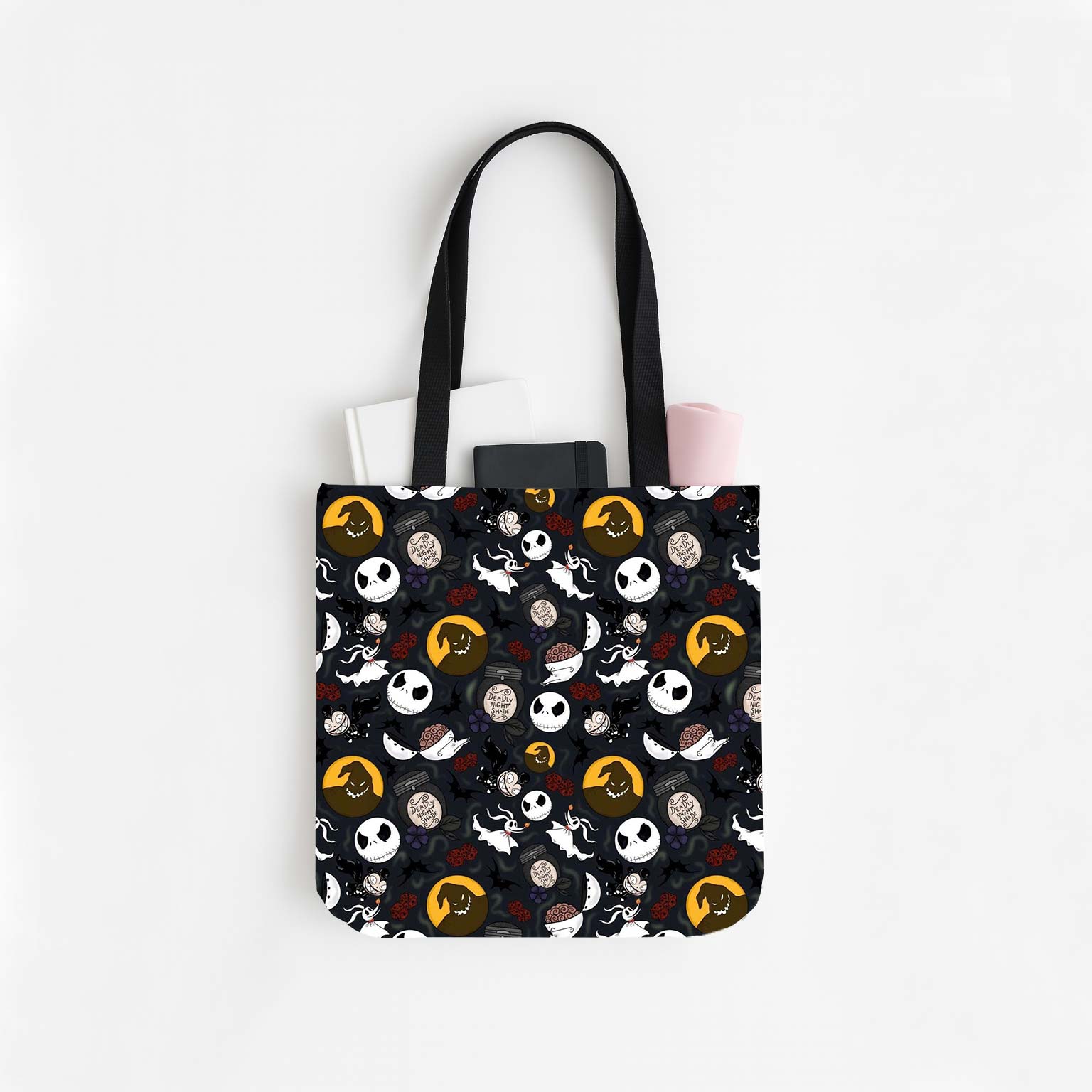 Jack Skellington & Oogie Boogie Canvas Tote Bag - Image 6
