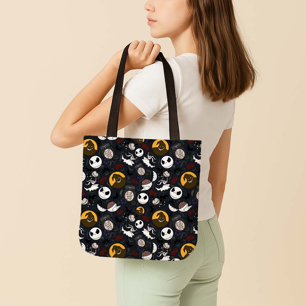 Jack Skellington & Oogie Boogie Canvas Tote Bag - Image 7