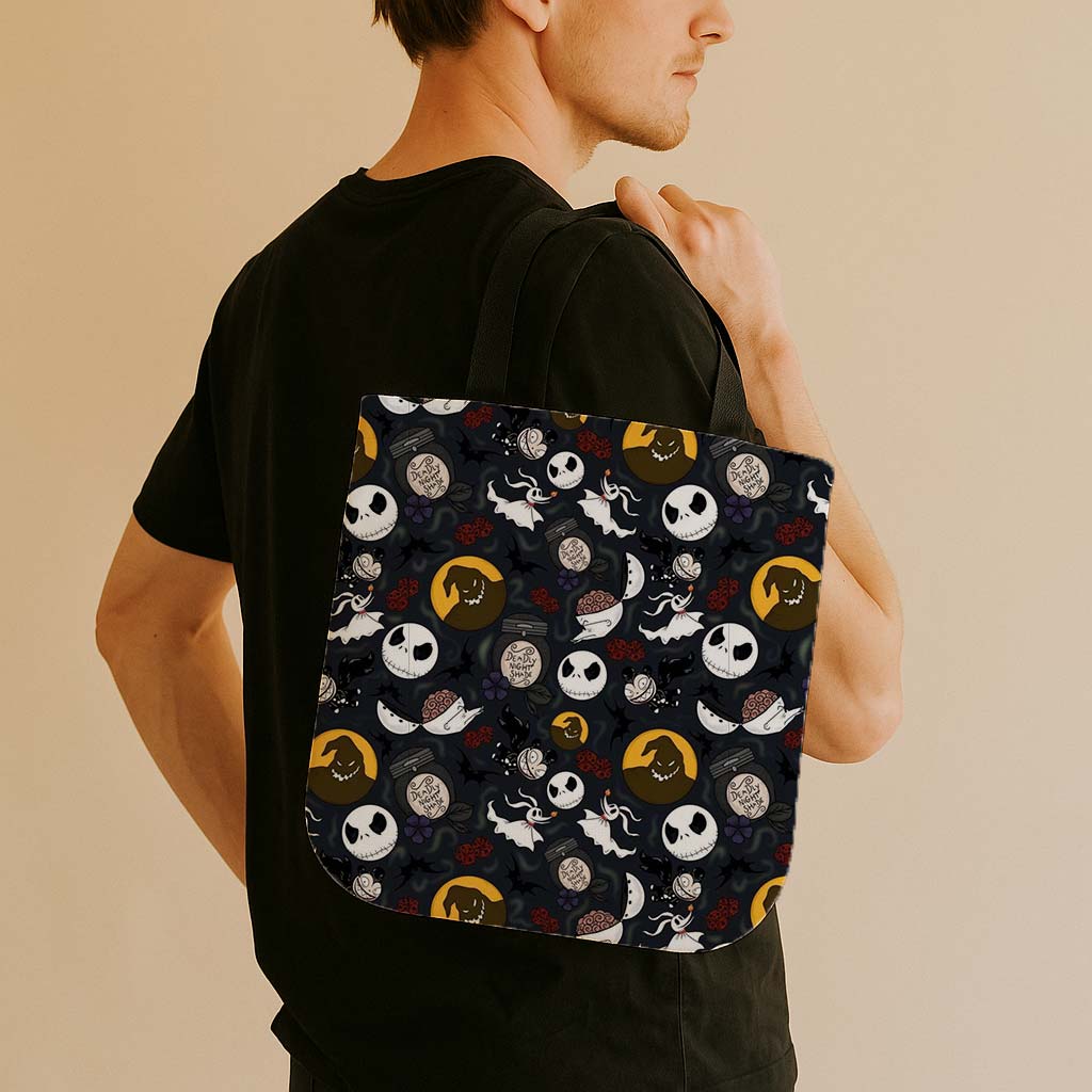 Jack Skellington & Oogie Boogie Canvas Tote Bag - Image 4