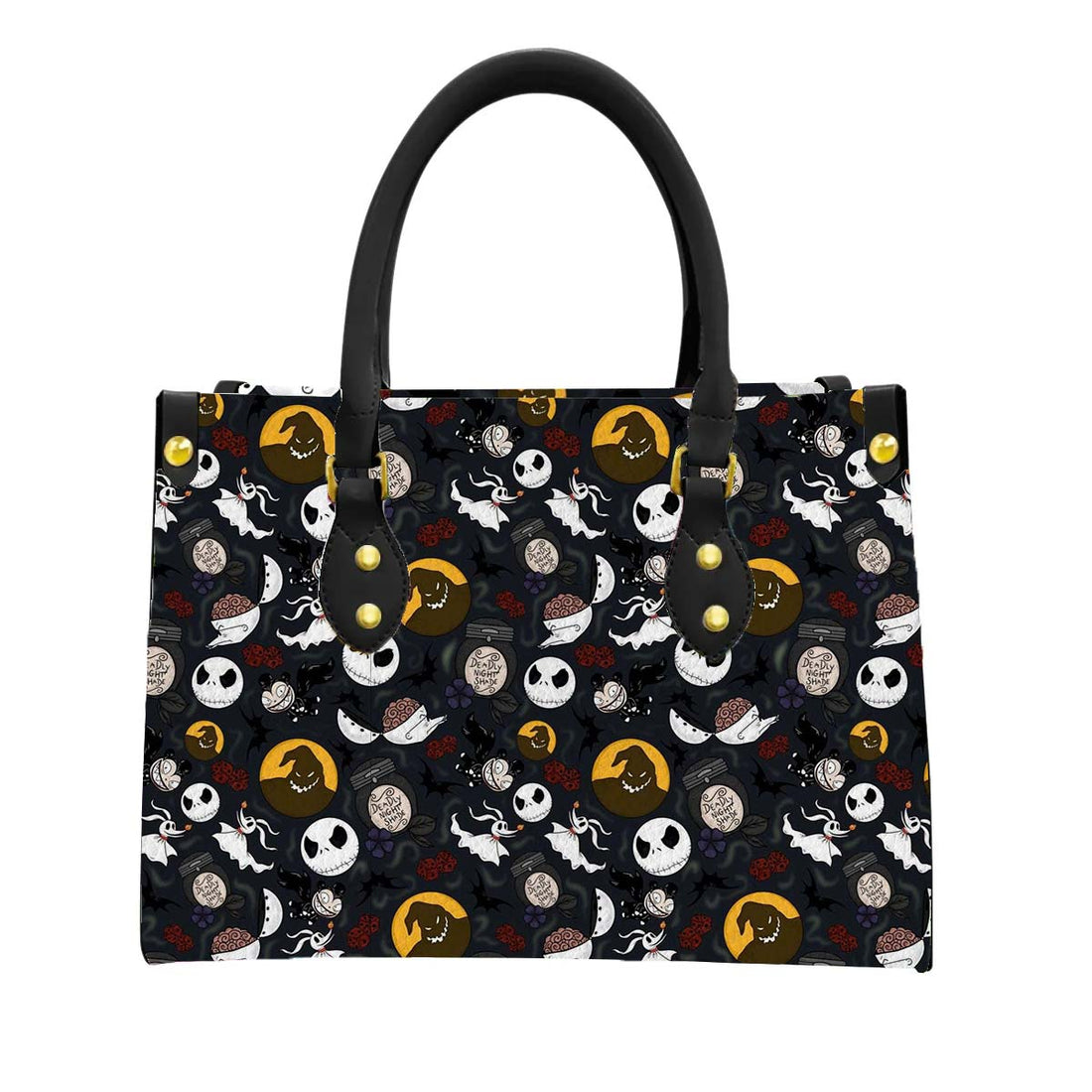 Jack Skellington & Oogie Boogie Women Tote Bag with Black Handles - Image 1