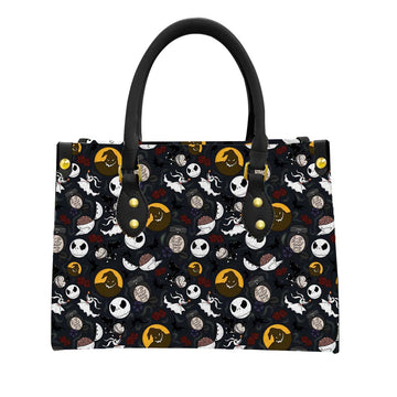 Jack Skellington & Oogie Boogie Women Tote Bag with Black Handles - Image 1