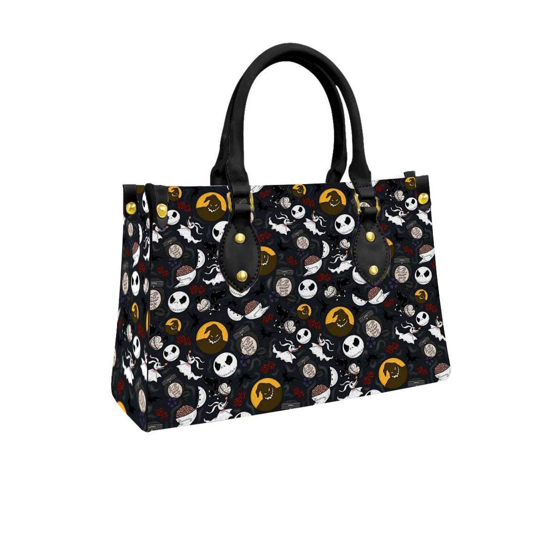 Jack Skellington & Oogie Boogie Women Tote Bag with Black Handles - Image 1