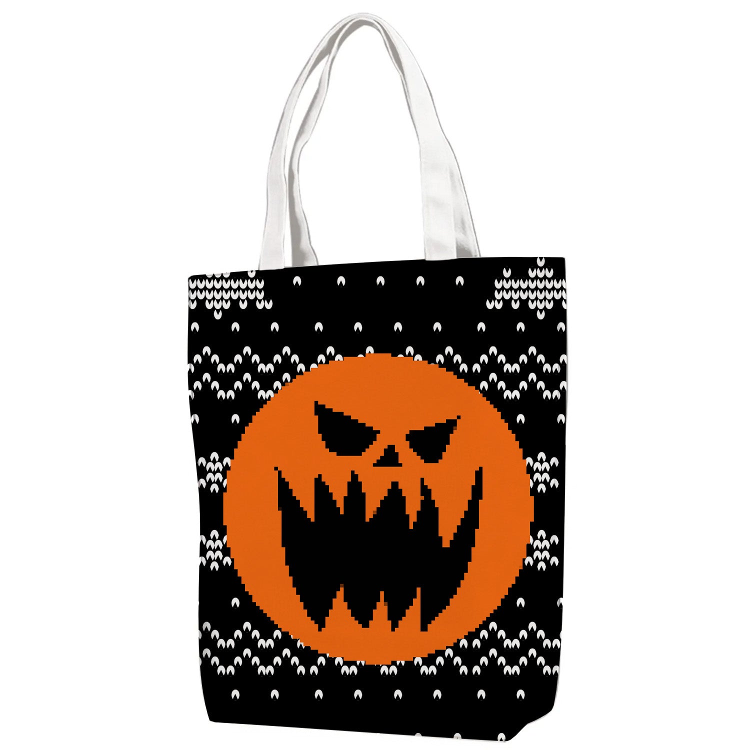 Jack Skellington Pumpkin Face Canvas Bag with Shoulder Strap