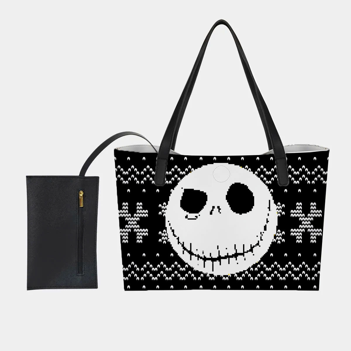 Jack Skellington Pumpkin Face Hand Bag and Mini Purse Set