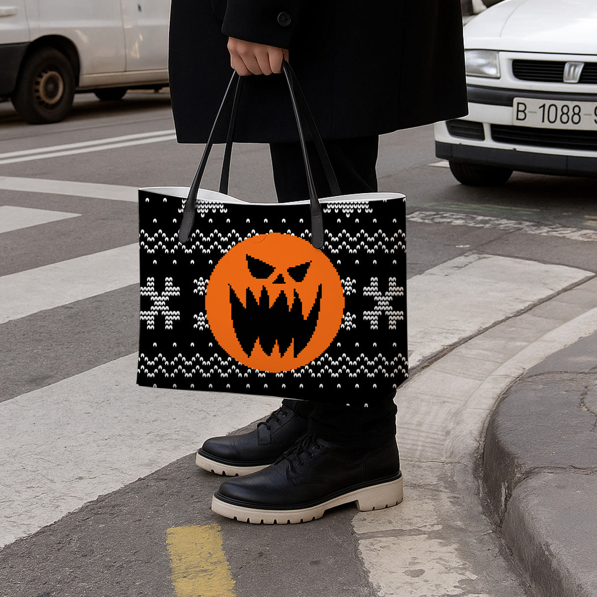 Jack Skellington Pumpkin Face Hand Bag and Mini Purse Set