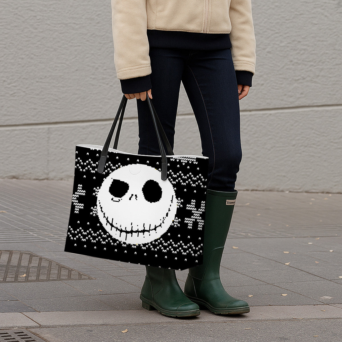 Jack Skellington Pumpkin Face Hand Bag and Mini Purse Set