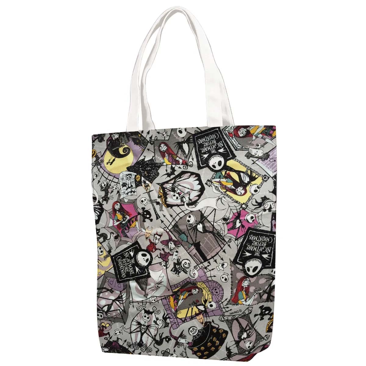 Jack Skellington & Sally Canvas Bag with Shoulder Strap - Image 1