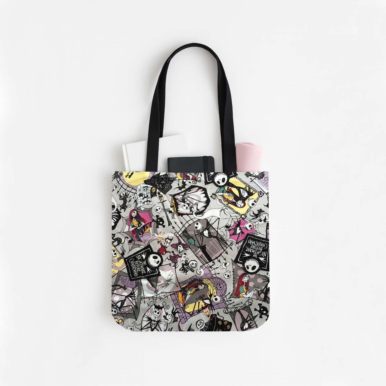Jack Skellington & Sally Canvas Tote Bag - Image 6