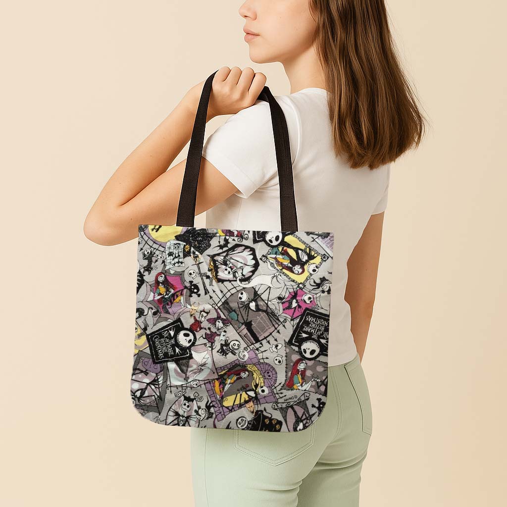 Jack Skellington & Sally Canvas Tote Bag - Image 7
