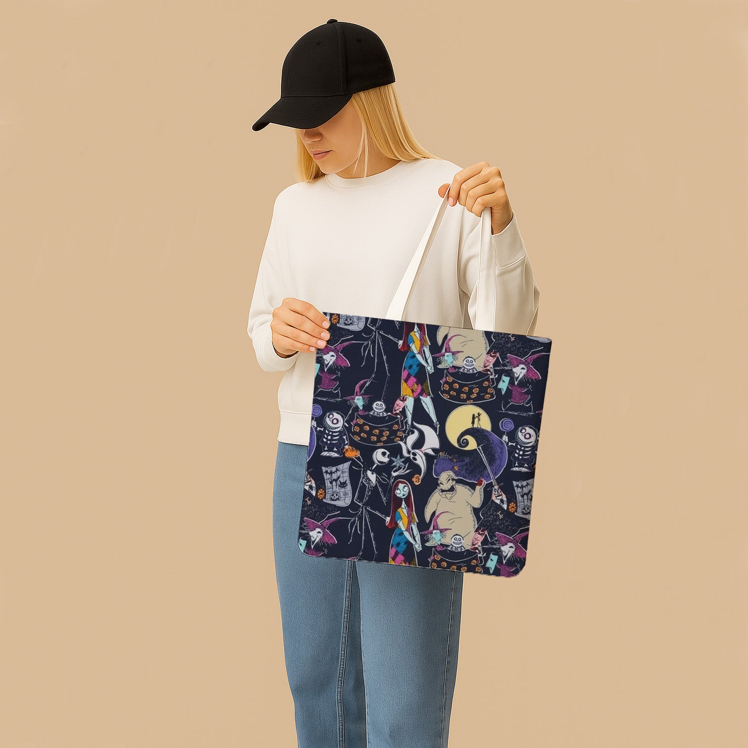 Nightmare Before Christmas Canvas Bag with Shoulder Strap