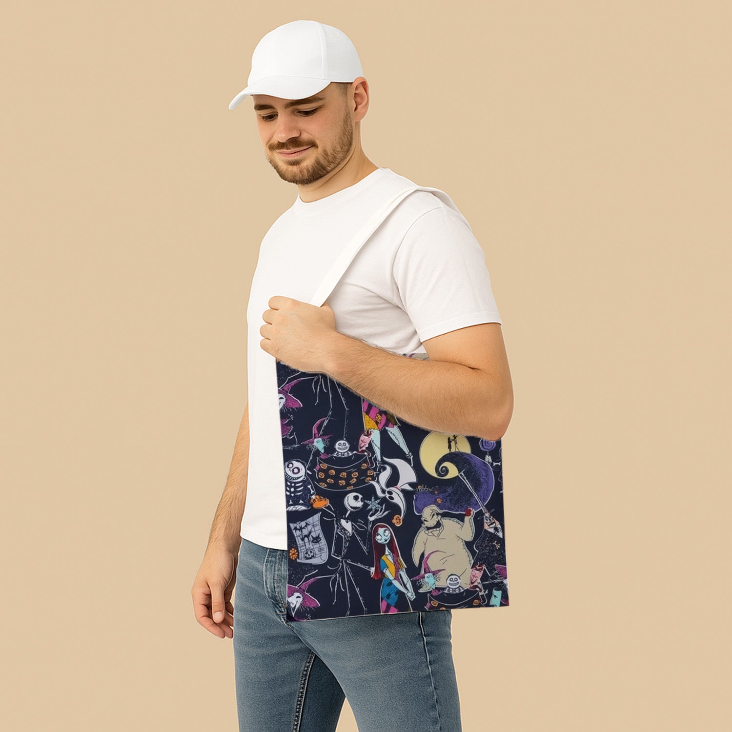 Nightmare Before Christmas Canvas Bag with Shoulder Strap