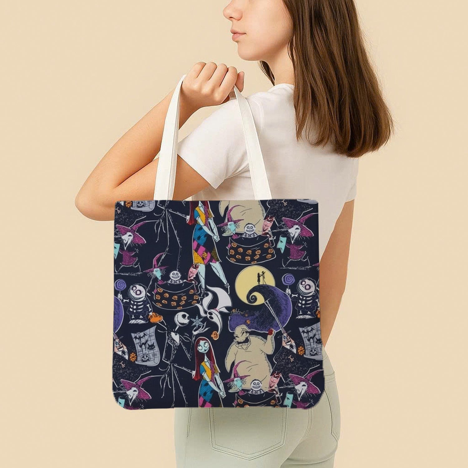 Nightmare Before Christmas Canvas Bag with Shoulder Strap