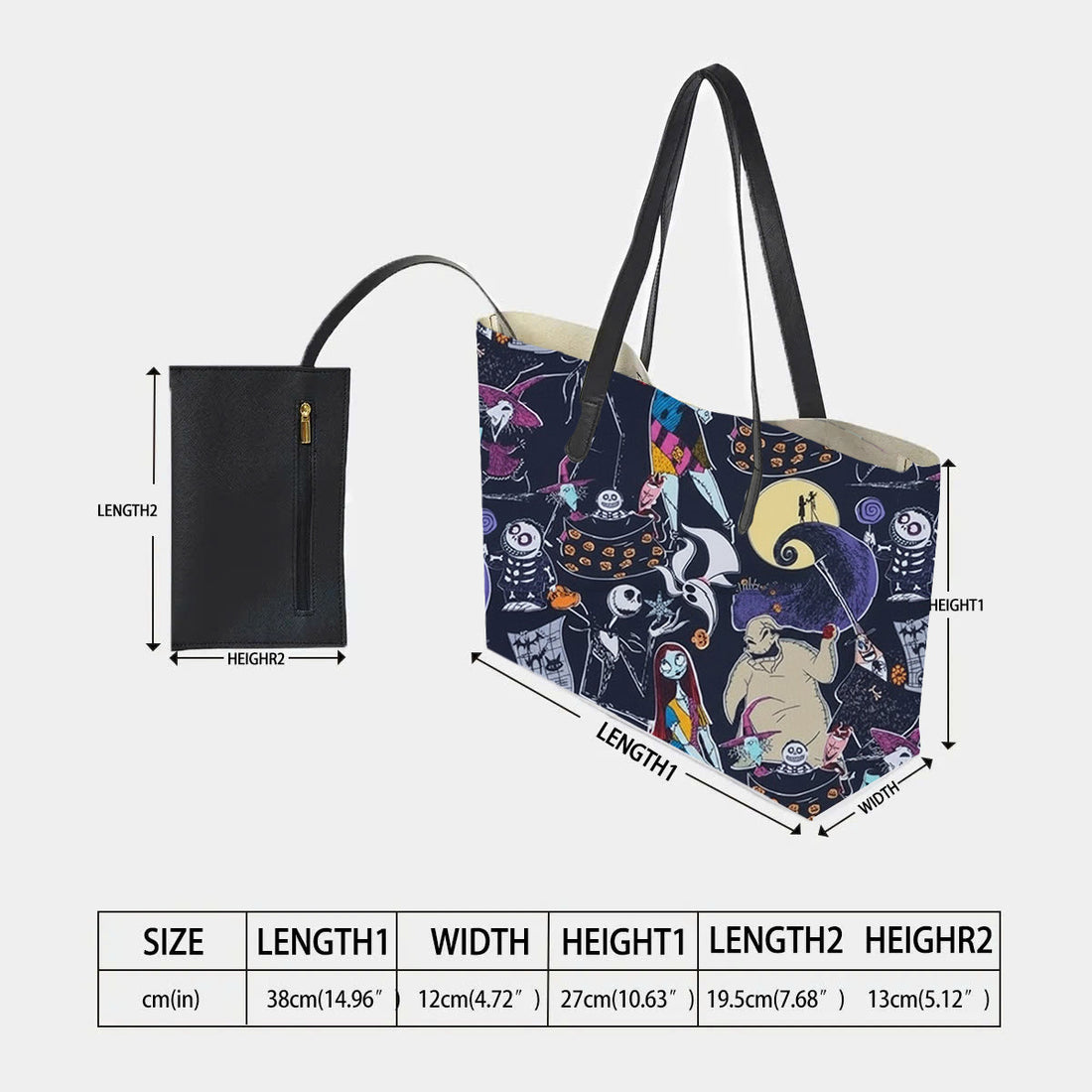 Nightmare Before Christmas Hand Bag and Mini Purse Set