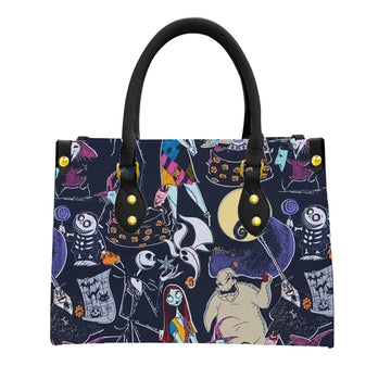 Nightmare Before Christmas Women Tote Bag with Black Handles