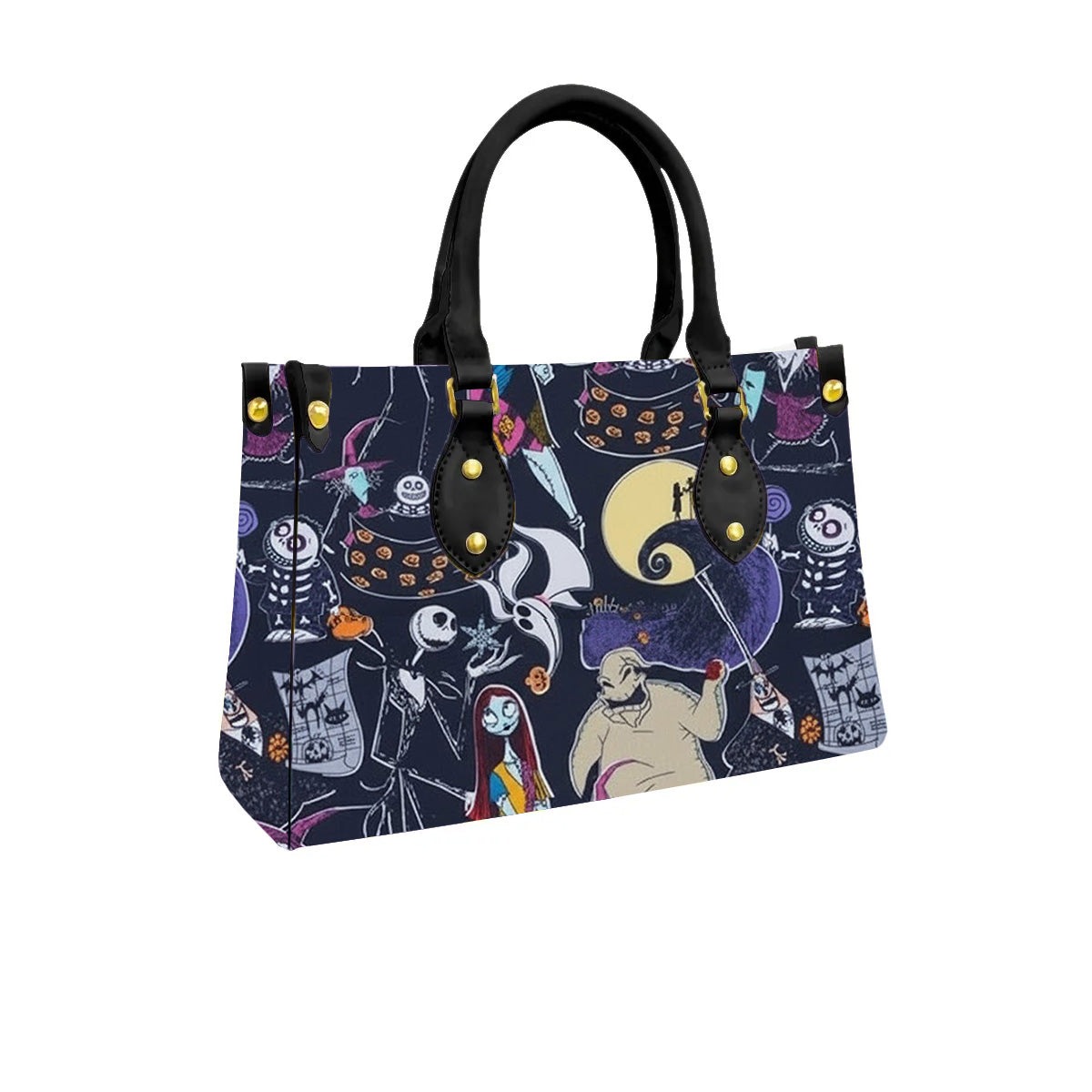 Nightmare Before Christmas Women Tote Bag with Black Handles