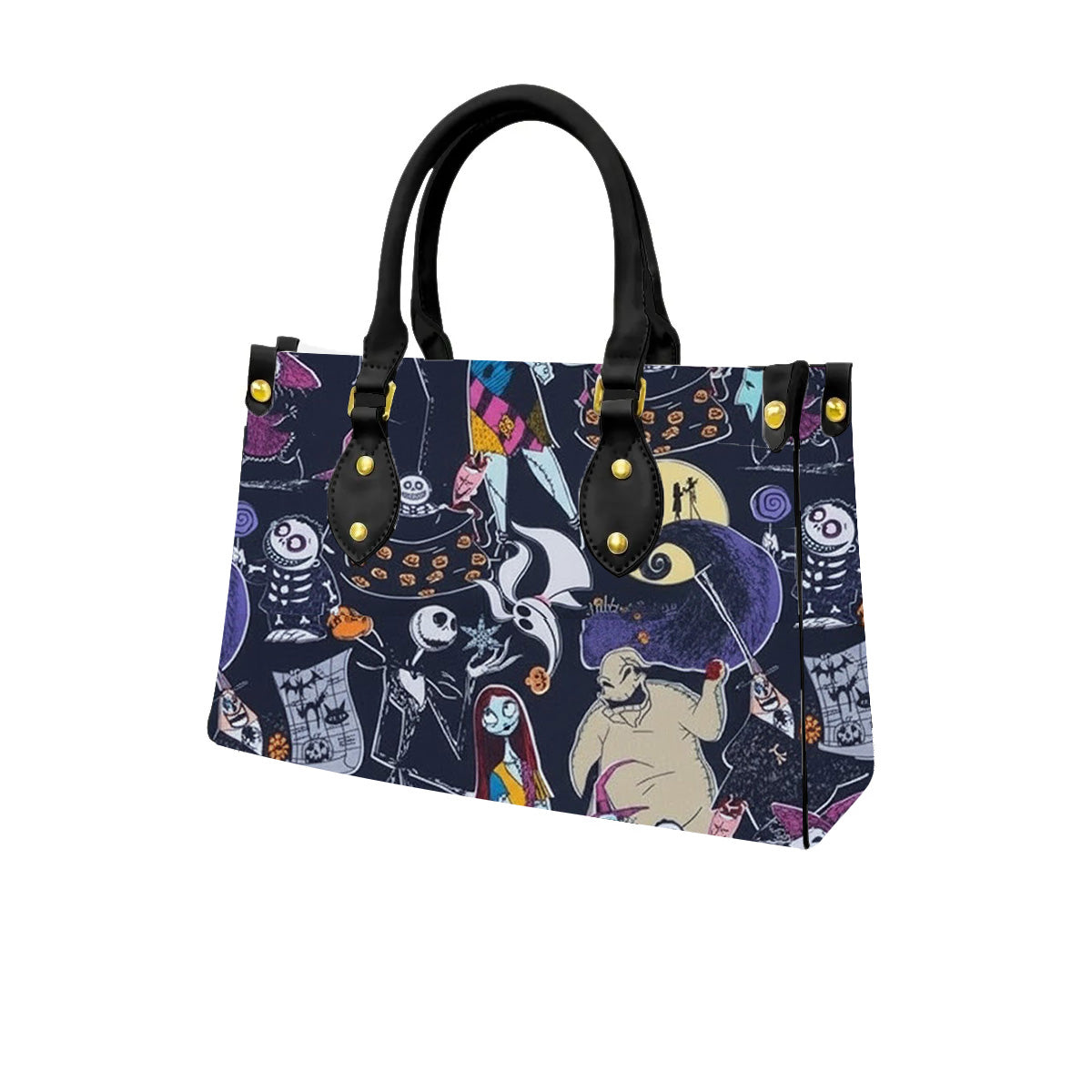 Nightmare Before Christmas Women Tote Bag with Black Handles