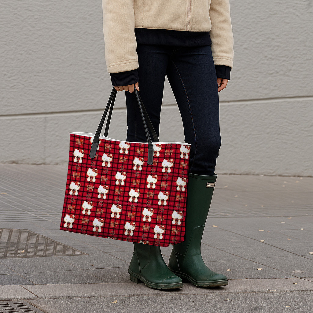 Plaid Hello Kitty Hand Bag and Mini Purse Set - Image 5