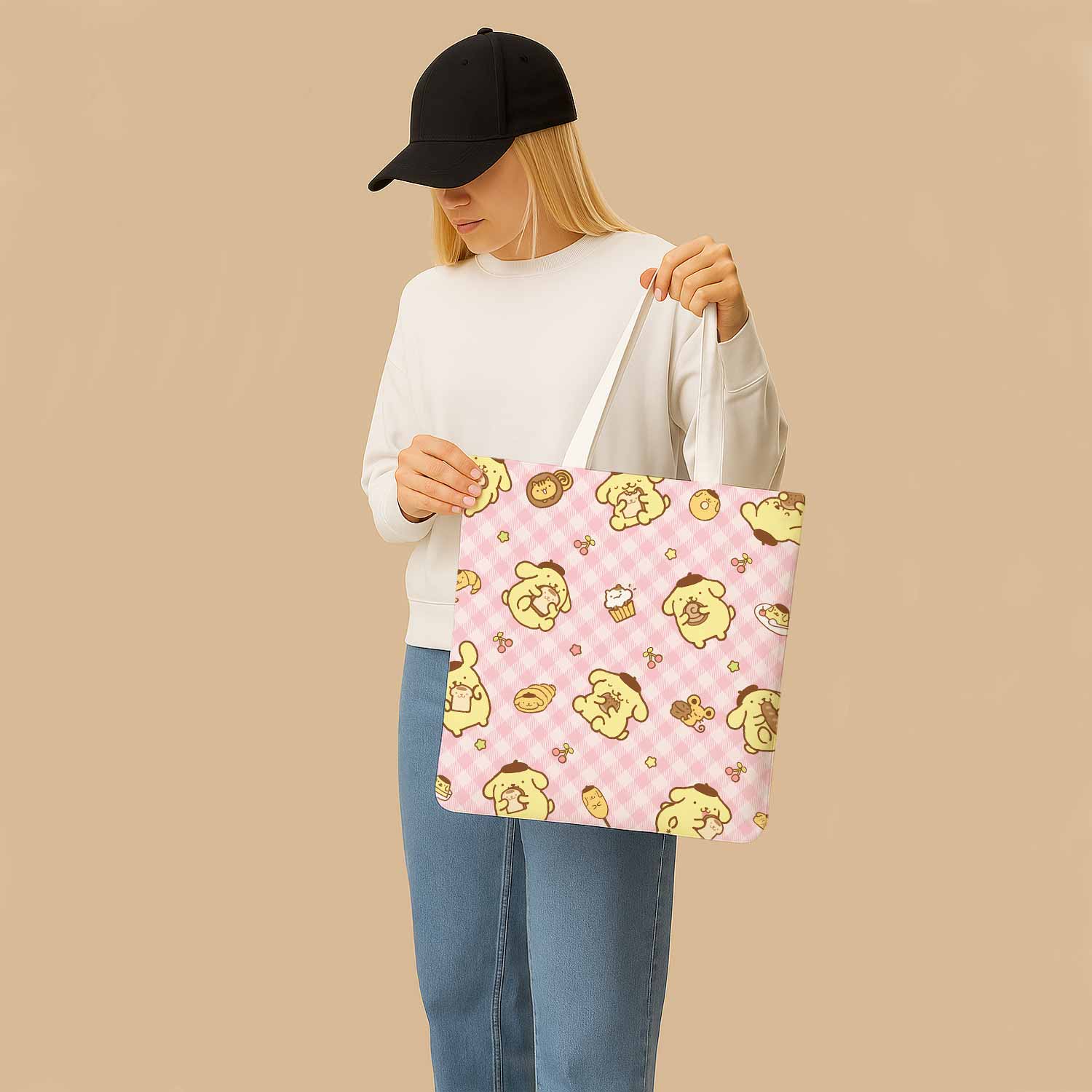Pompompurin Canvas Bag with Shoulder Strap