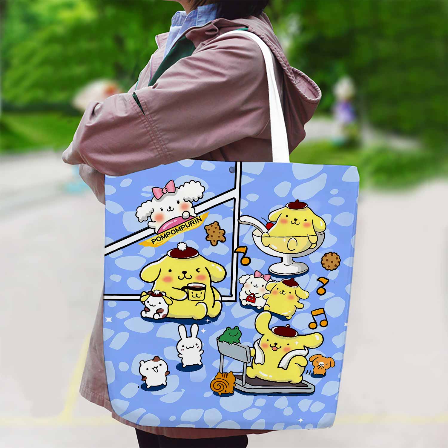 Pompompurin Sanrio Canvas Bag with Shoulder Strap