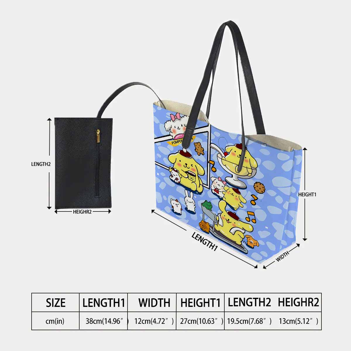 Pompompurin Sanrio Hand Bag and Mini Purse Set