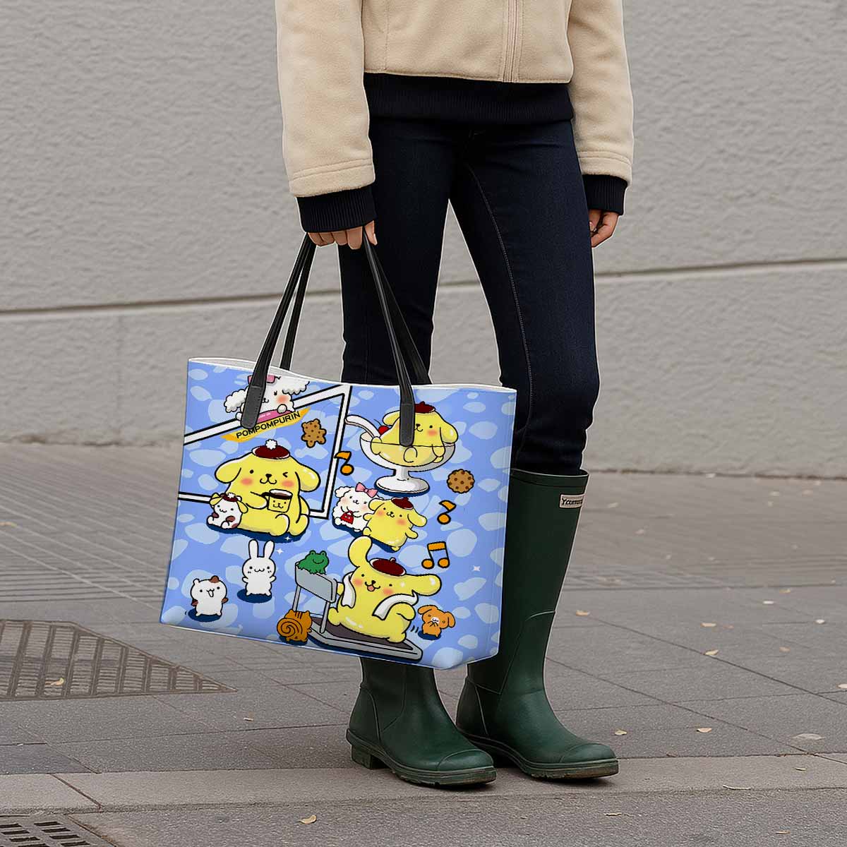 Pompompurin Sanrio Hand Bag and Mini Purse Set