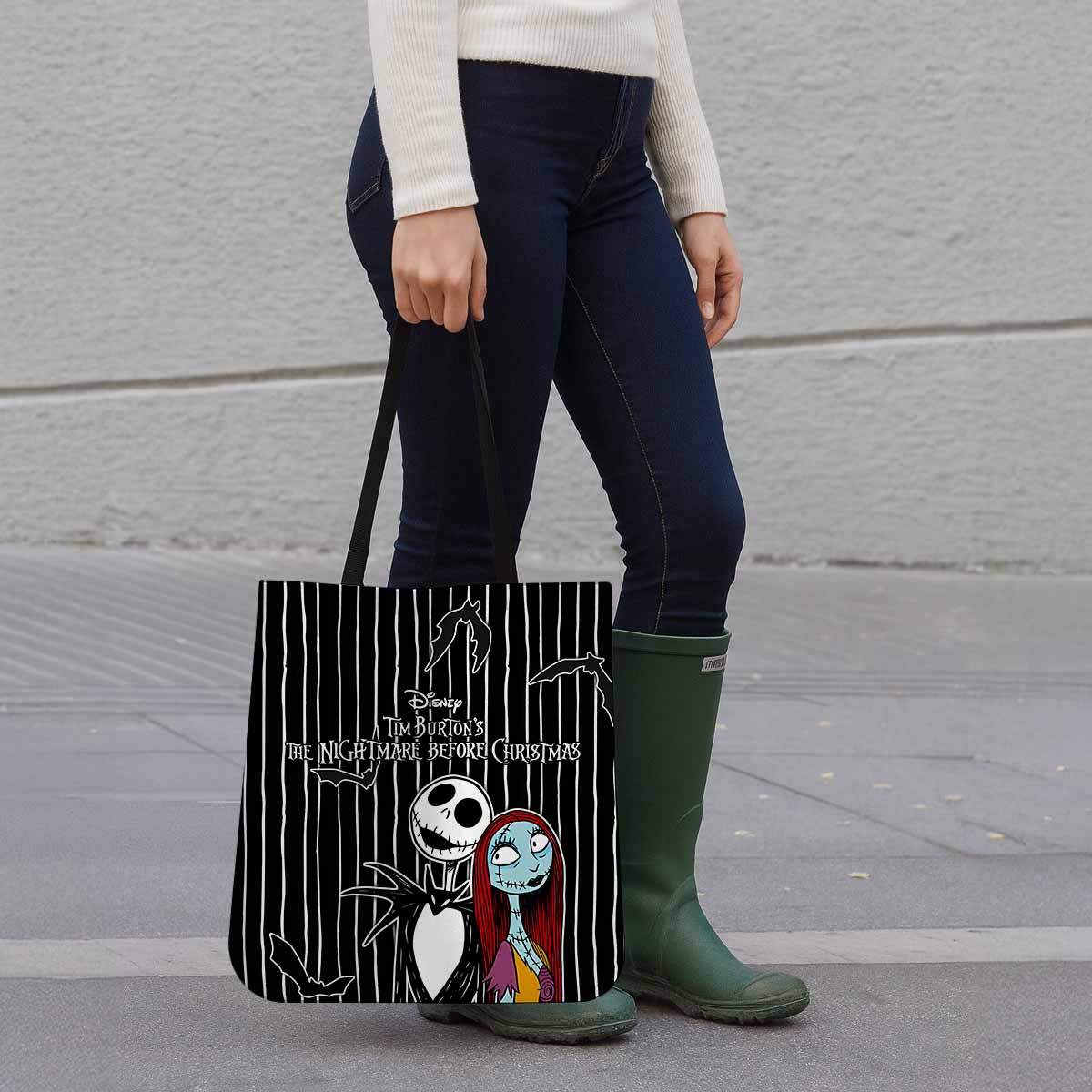 Sally & Jack Skellington Canvas Tote Bag