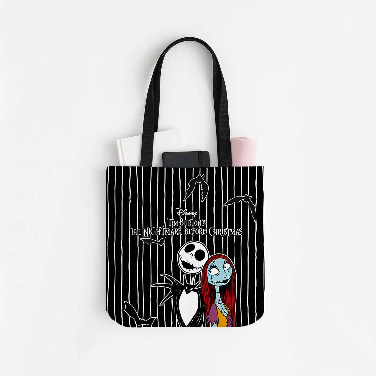 Sally & Jack Skellington Canvas Tote Bag
