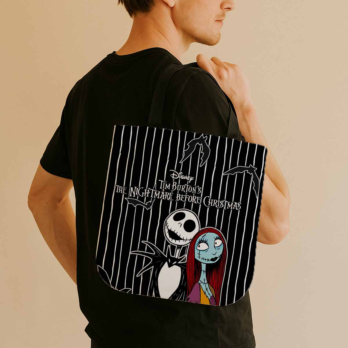 Sally & Jack Skellington Canvas Tote Bag