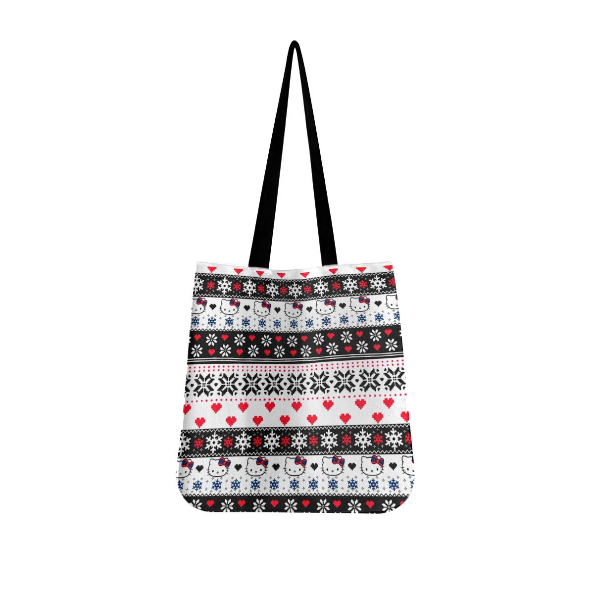 Snowflake Hello Kitty Canvas Tote Bag - Image 1