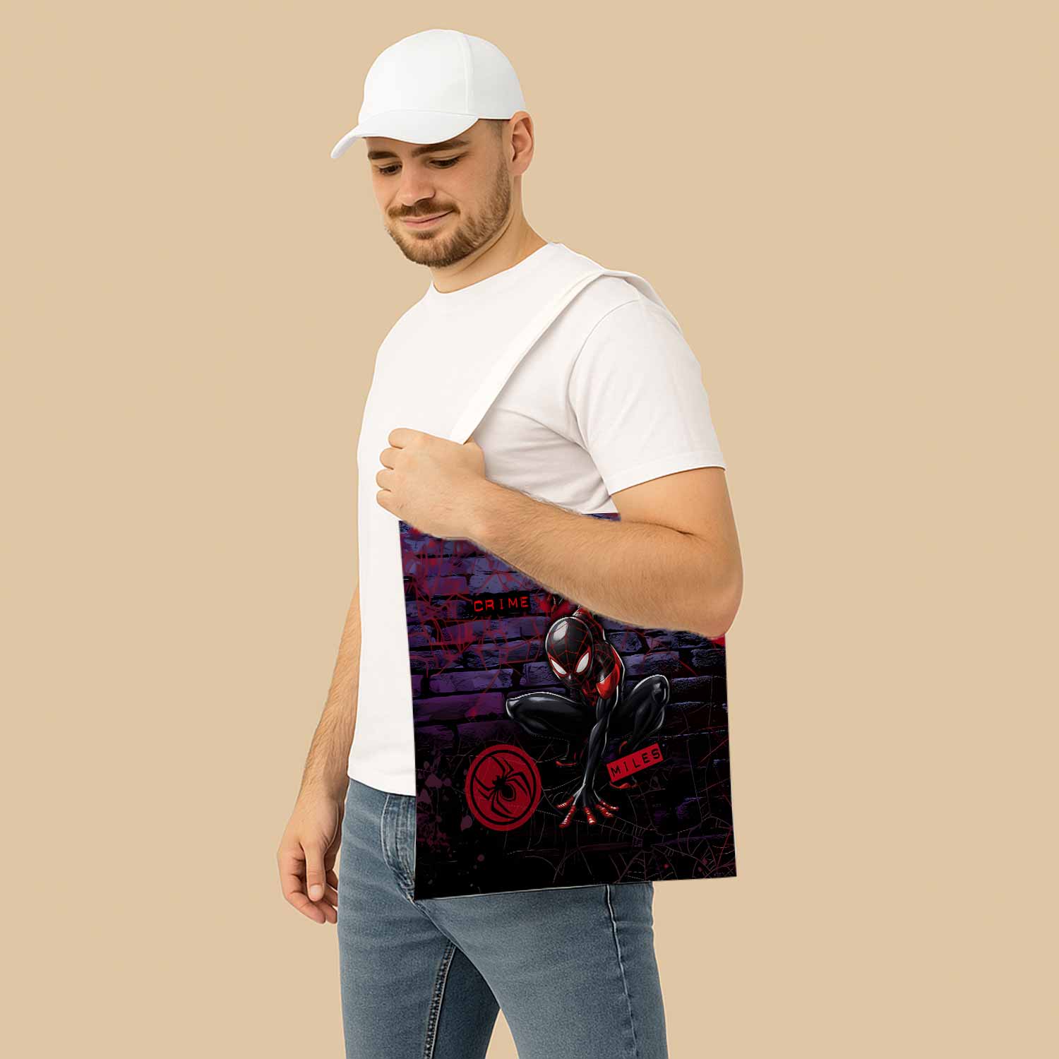 Spider-Man Canvas Bag with Shoulder Strap