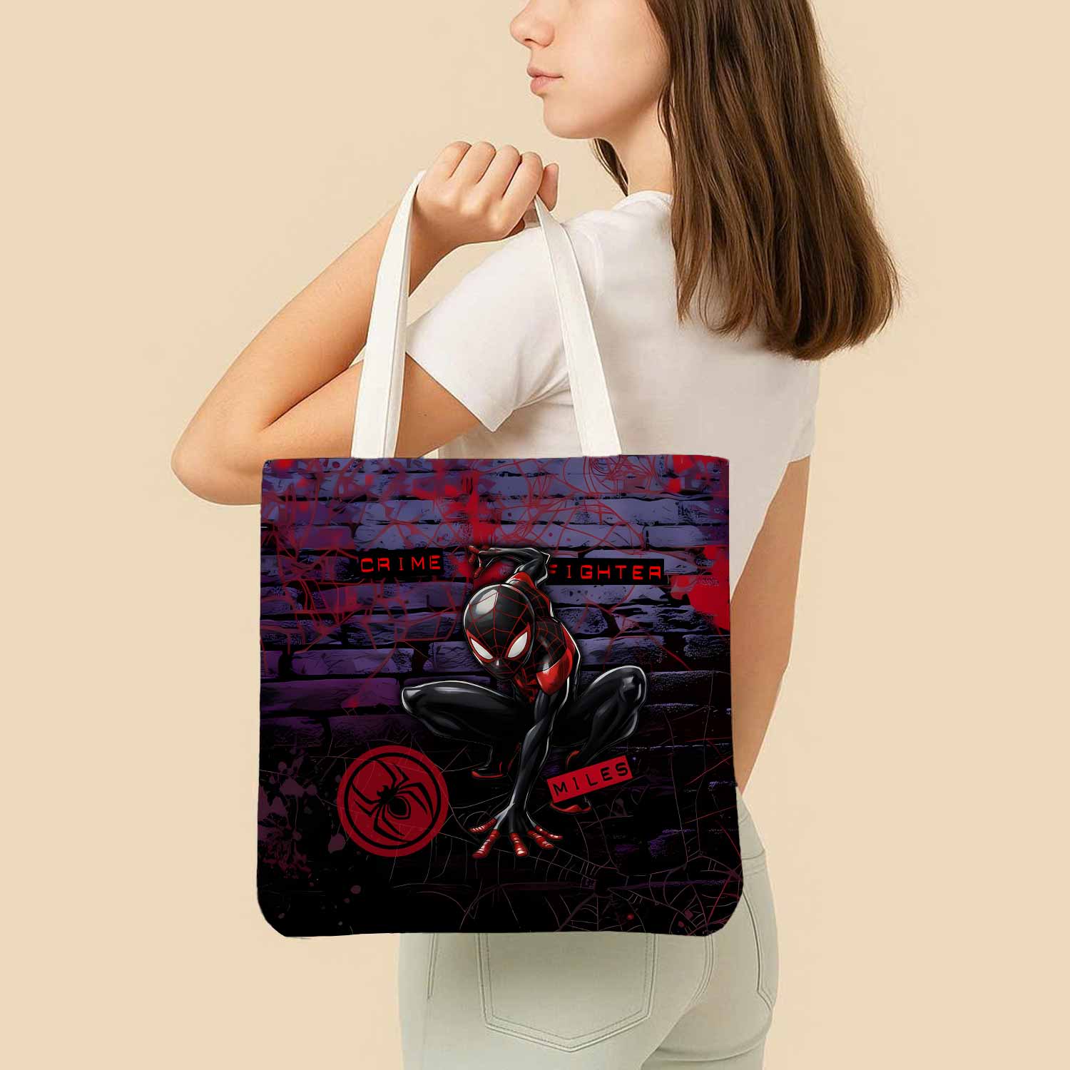 Spider-Man Canvas Bag with Shoulder Strap