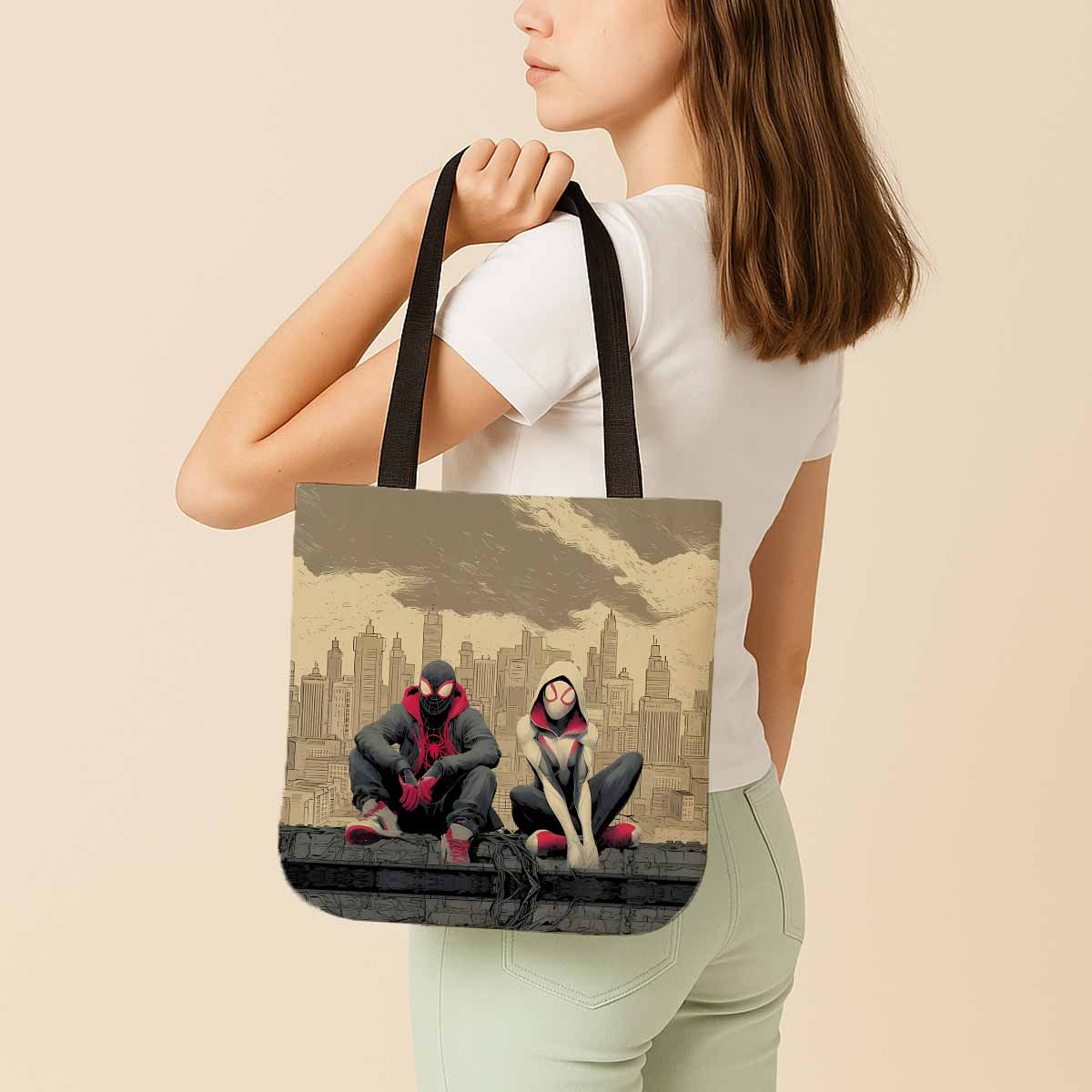 Spider-Man & Spider-Gwen Canvas Tote Bag