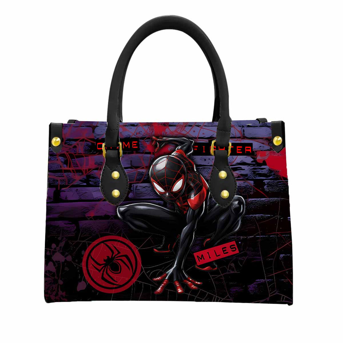 Spider-Man Women Tote Bag with Black Handles