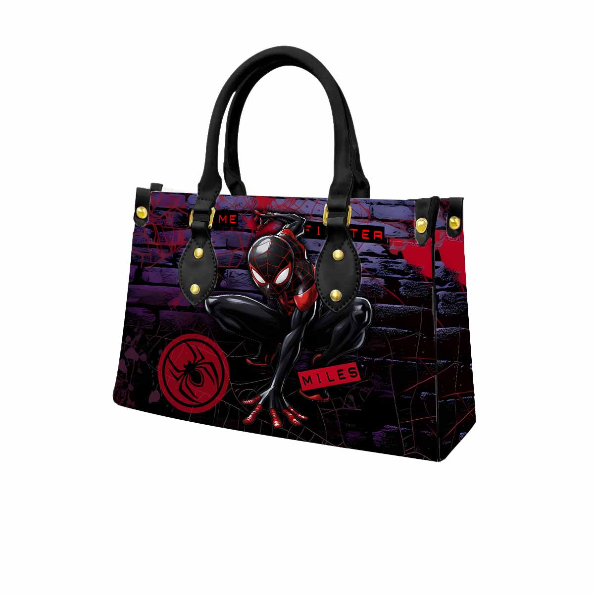 Spider-Man Women Tote Bag with Black Handles
