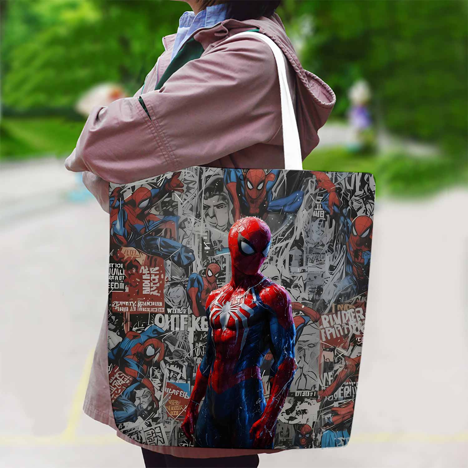 Spiderman Canvas Bag with Shoulder Strap