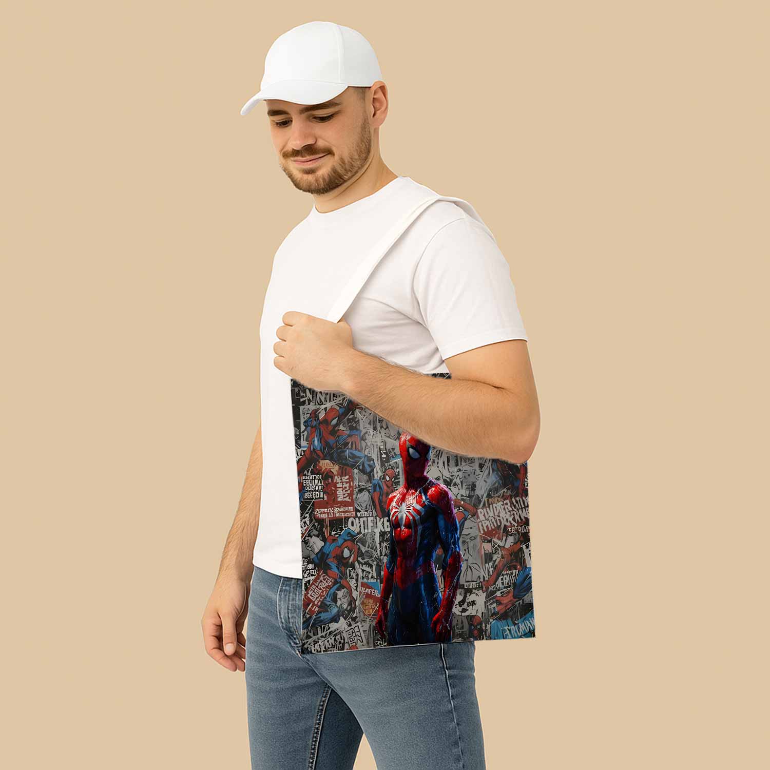 Spiderman Canvas Bag with Shoulder Strap