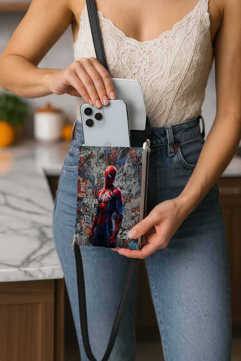 Spiderman Mobile Phone Chest Bag