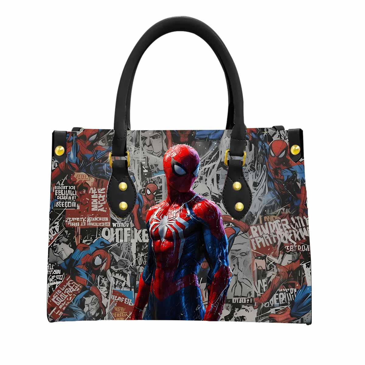 Spiderman Women Tote Bag with Black Handles