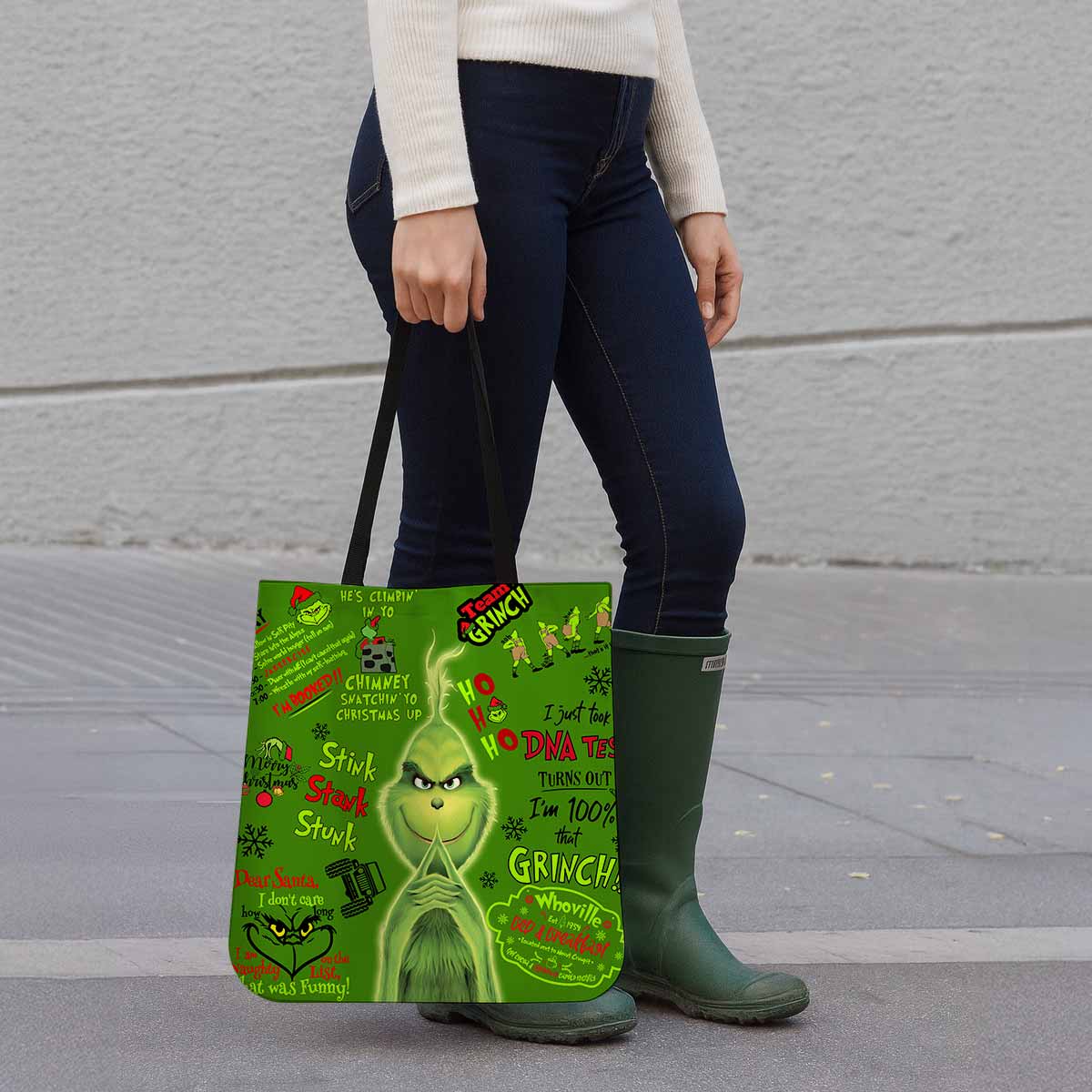 The Grinch Holiday Canvas Tote Bag