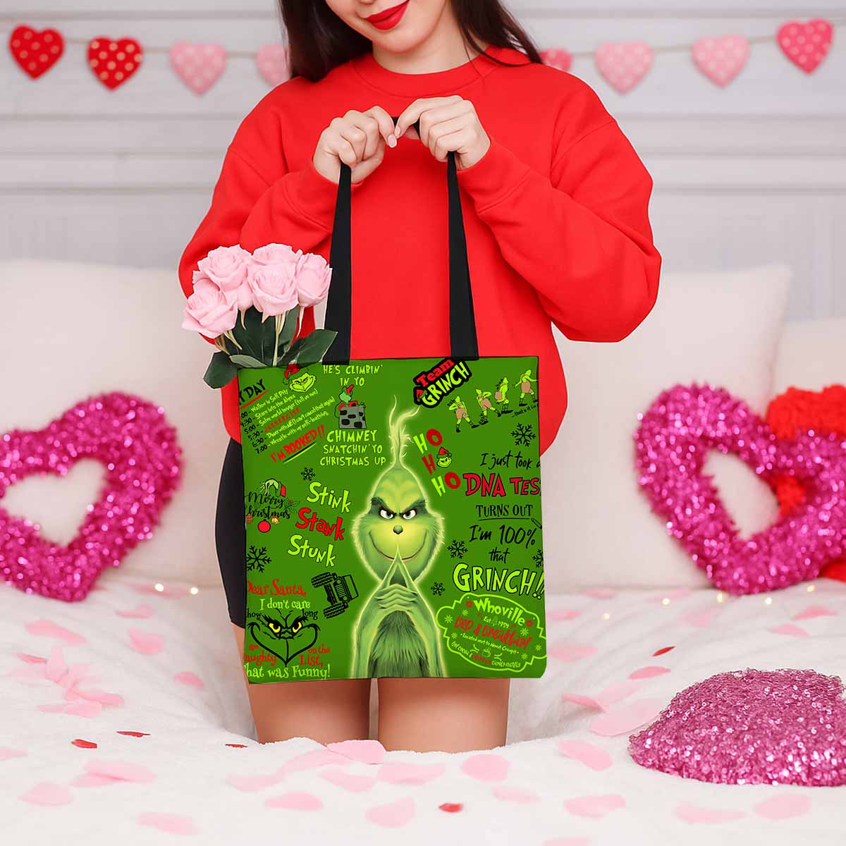 The Grinch Holiday Canvas Tote Bag